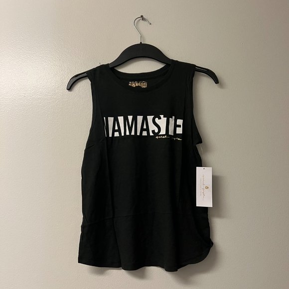 Spiritual Gangster Women's Namaste Muscle Tank Black X-Small / NWT - Picture 2 of 6